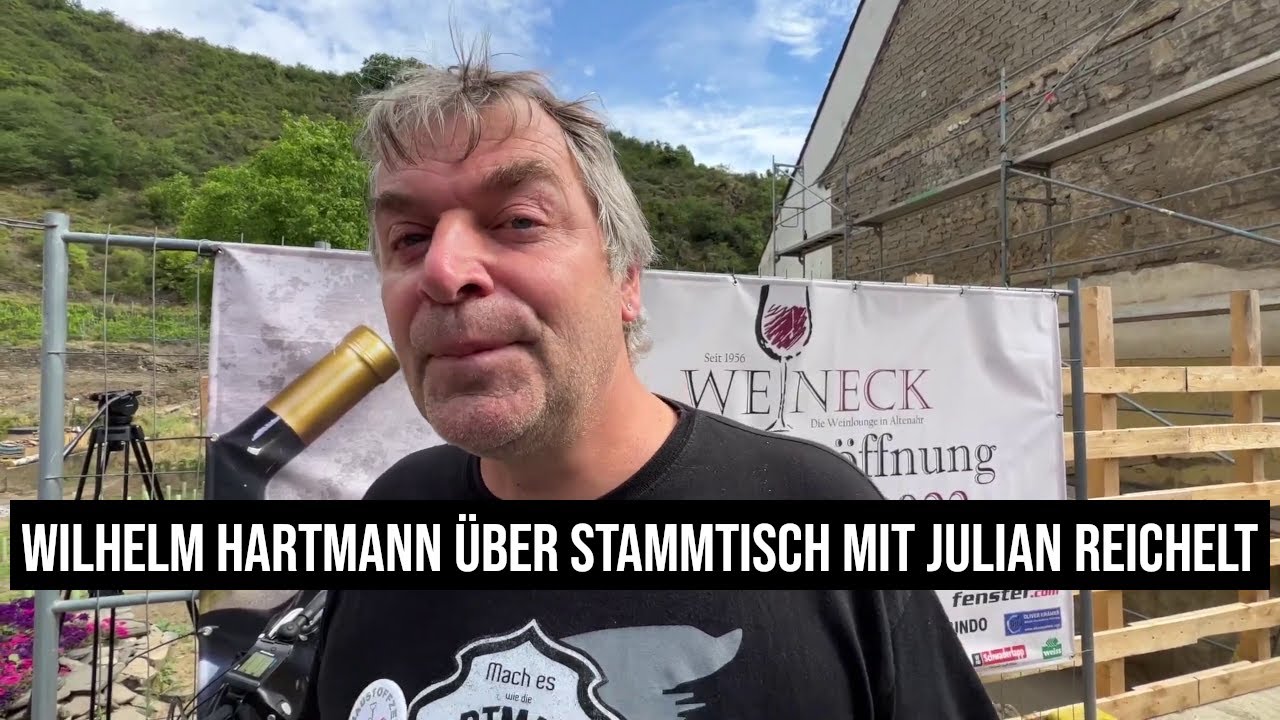 14.07.2022 #Altenahr Azubi Wilhelm Hartmann &uuml;ber gestrigen Stammtisch mit Julian Reichelt im Ahrtal
