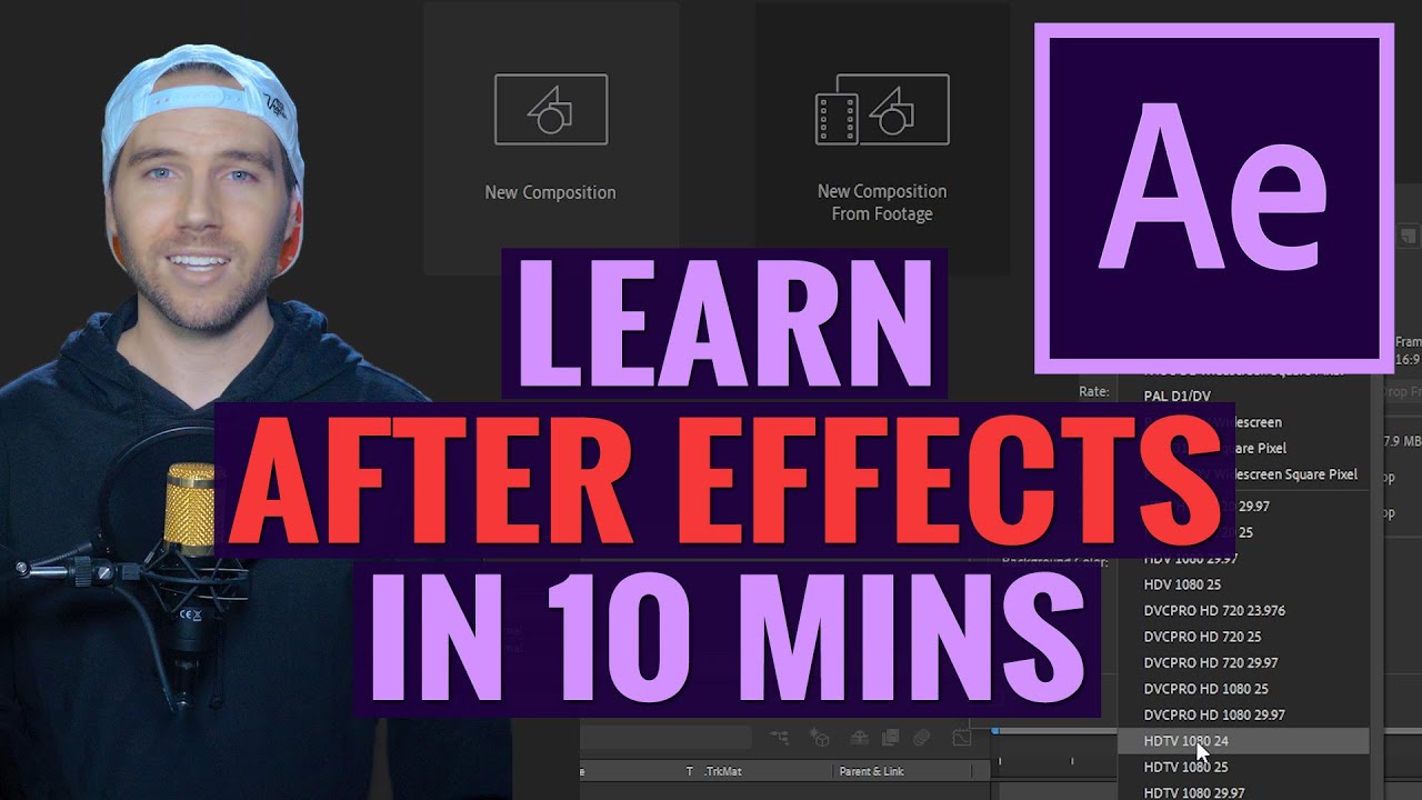 Learn AFTER EFFECTS In 10 Mins For Beginners