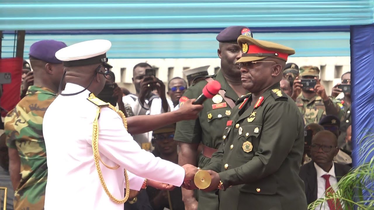 Watch Vice Admiral Seth Amoama transfer authority to new CDS Maj-Gen Oppong-Peprah