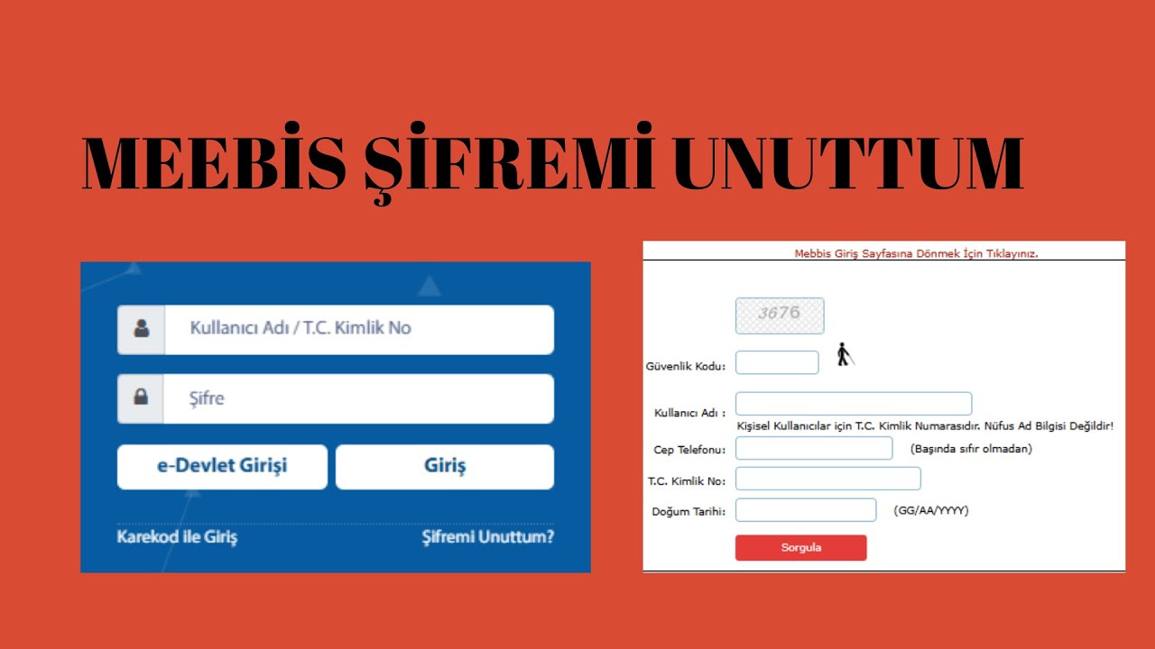 MEBBİS ŞİFREMİ UNUTTUM