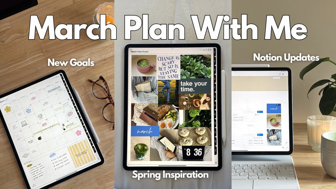 March Plan With Me 🗓️✨ new goals, spring prep, and staying productive
