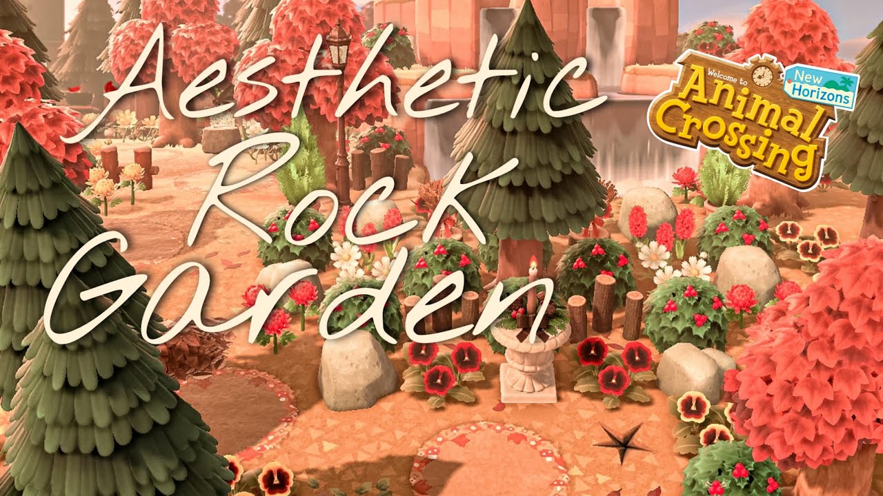 Aesthetic Rock Garden Speed Build &mdash; Lost Falls // Animal Crossing: New Horizons