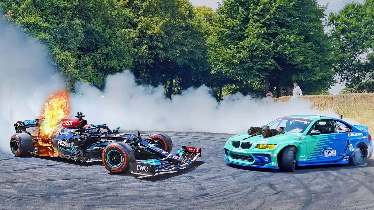 FULL SENDS At Goodwood Festival Of Speed [F1 Car Burns, Drift, Burnouts...]