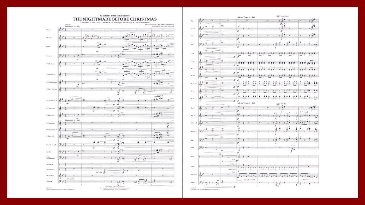 The Nightmare Before Christmas by Danny Elfman (Medley) | Arr. Michael Brown