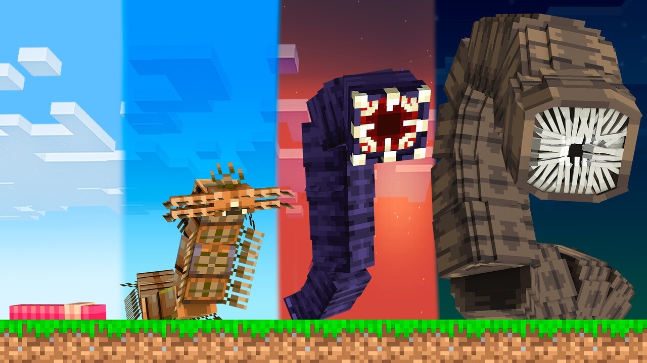 Улучшение Червя до БОГА в Minecraft