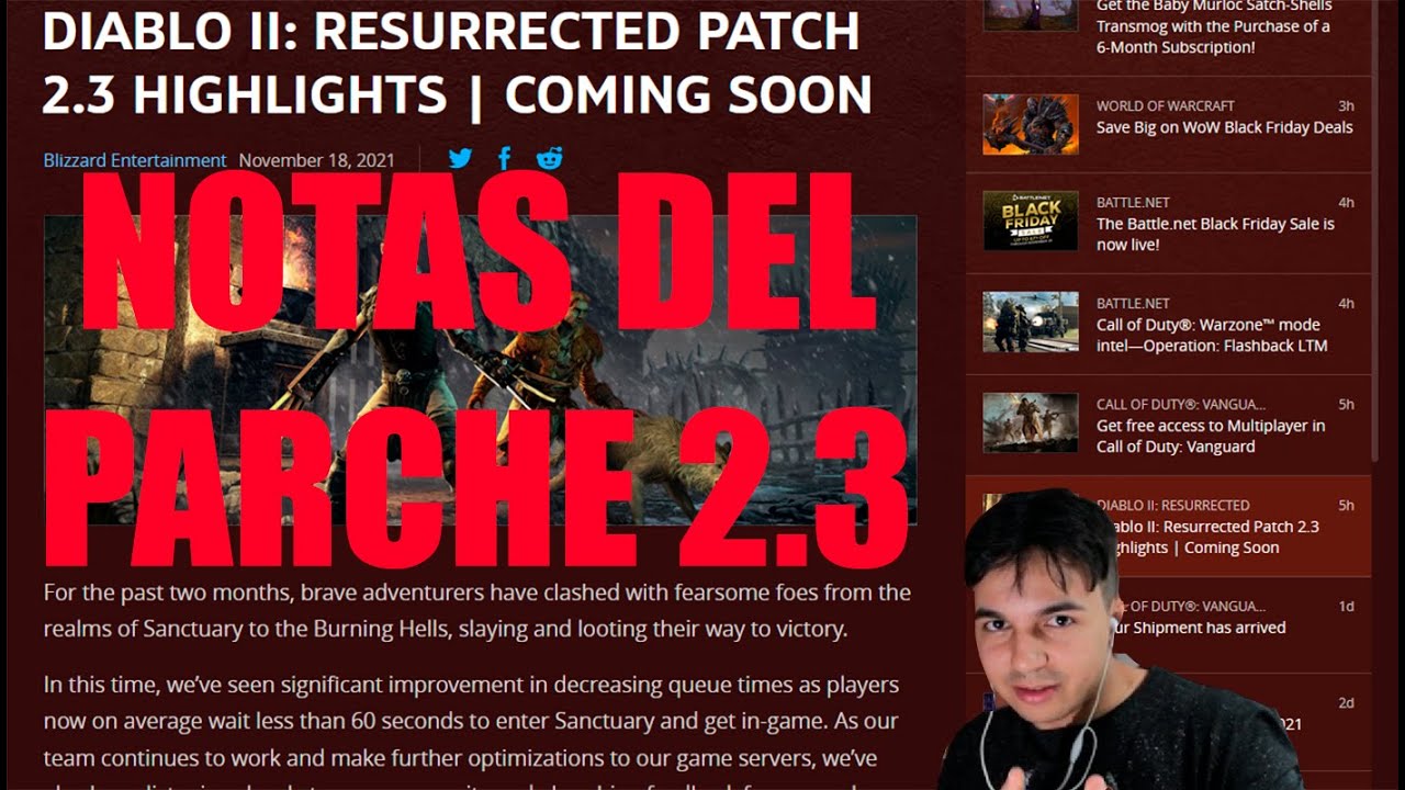 Diablo 2 resurrected, Notas de parche 2.3