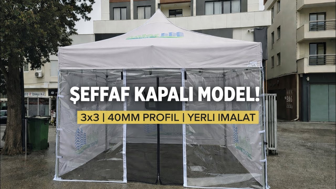 Zayıf Profil Değil 40mm Yerli İmalat Alüminyum❗️ 3x3 Özel Tasarım Portatif Gazebo Tente Çadır