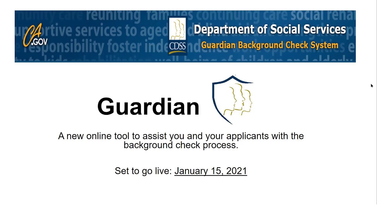 Guardian Background Check System Webinar