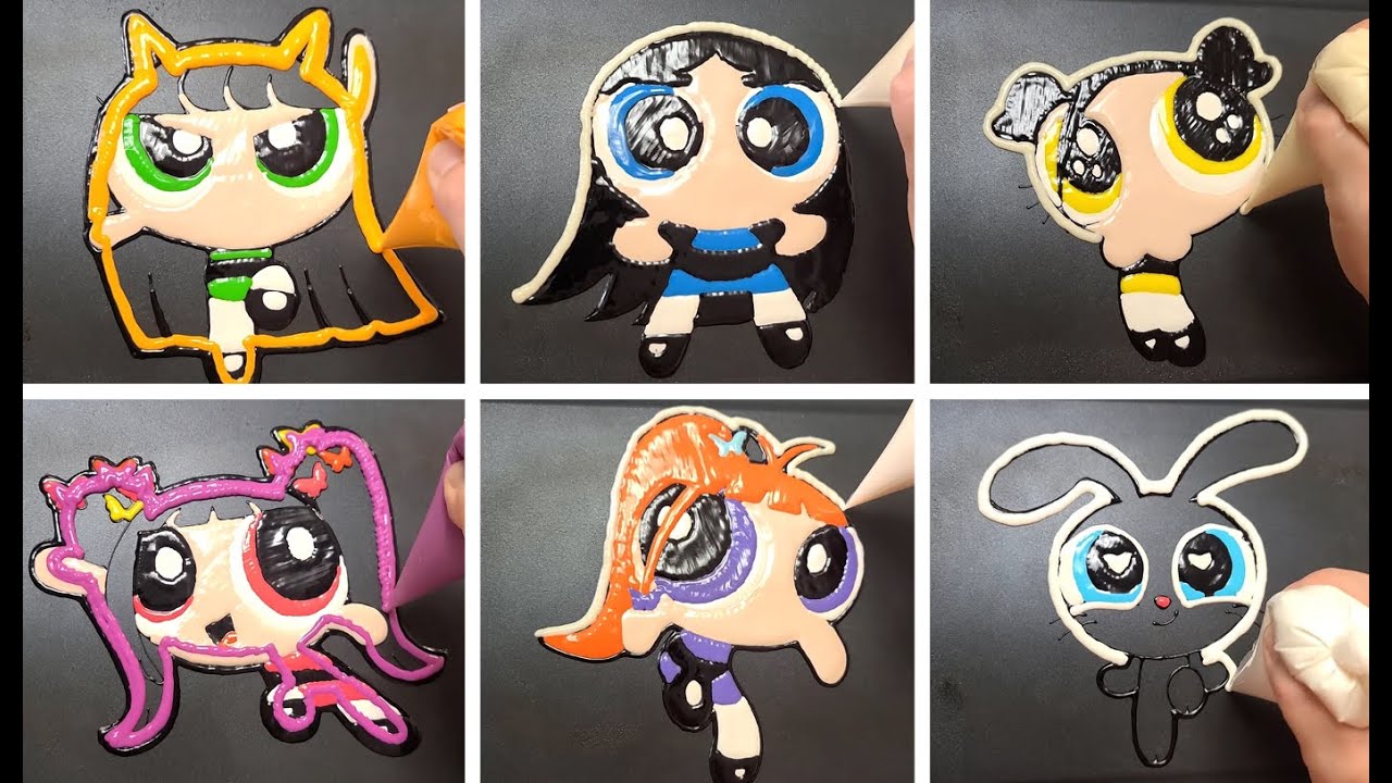Making New Jeans Powerpuff Girls Pancake art challenge: Haerin, Hanni, Hyein, Danielle, Minji...