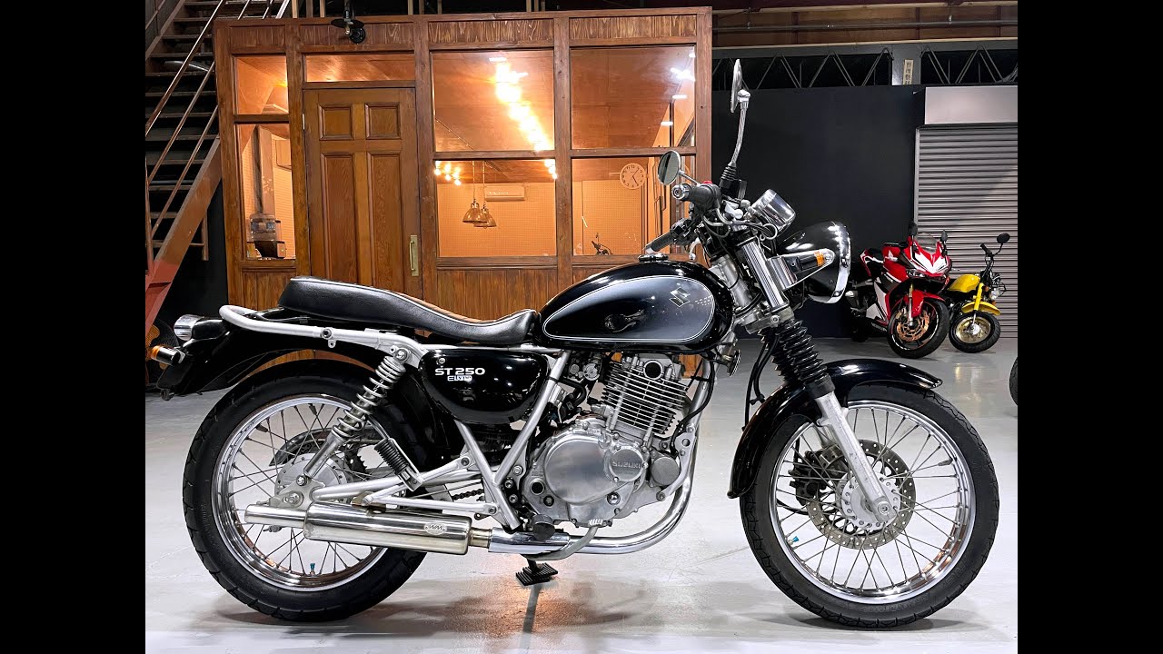 SUZUKI ST250E NJ4AA - スズキ ST250E - WM製スリップオンマフラー、WM製シート、スマホホルダー、USBポート 装備