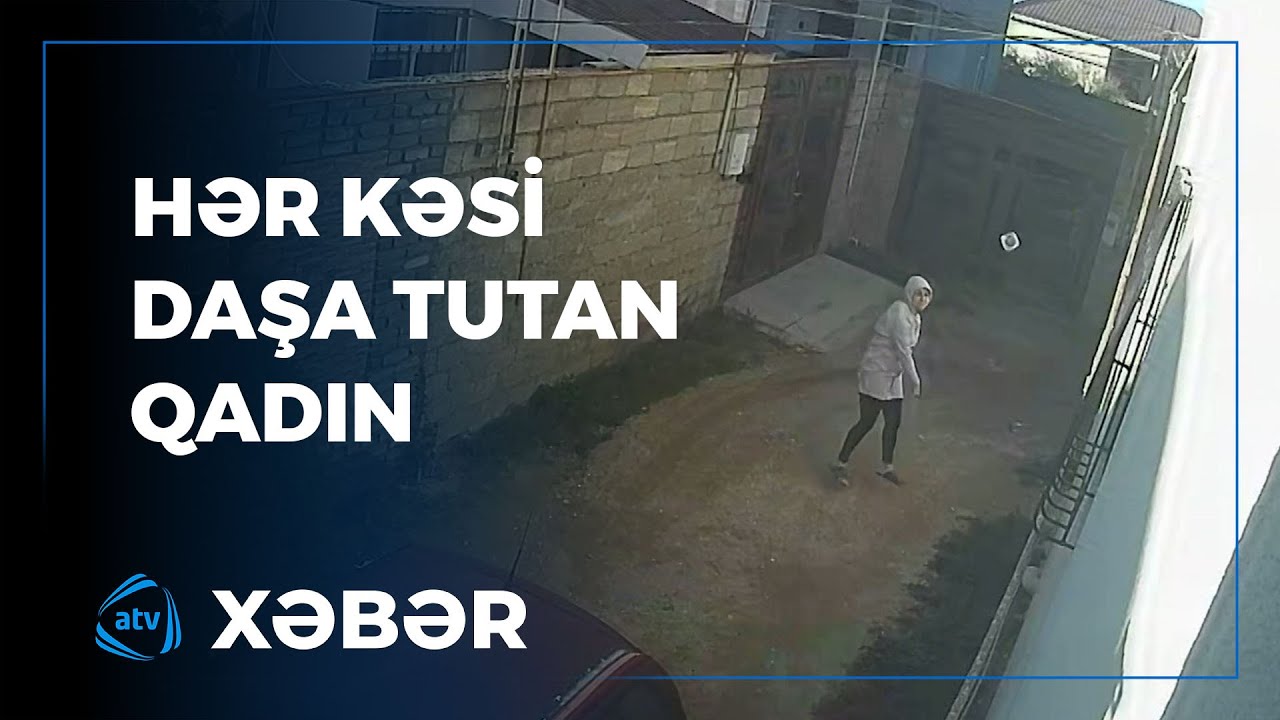 Xoşagəlməz hərəkətləri ilə insanları qorxuya salan qadın