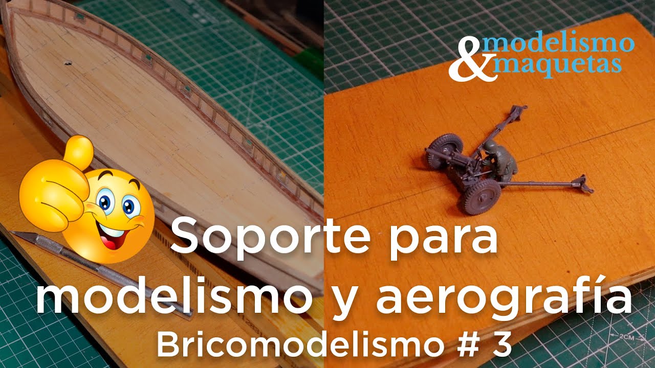 😱😱 Soporte para MODELISMO  NAVAL y AEROGRAFÍA [ MUY FACIL ] #3 BRICO - MODELISMO