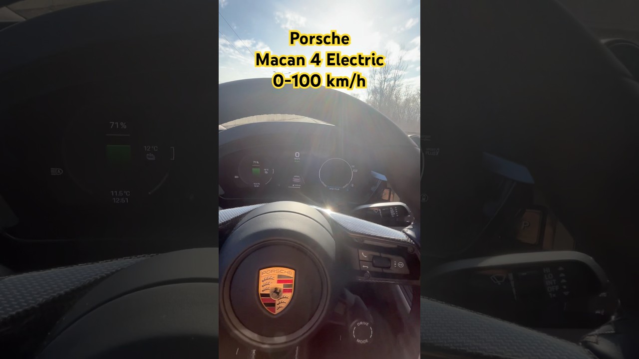 Porsche Macan 4 Electric 0-100 #porscheelectric #porsche #macan #electricsuv