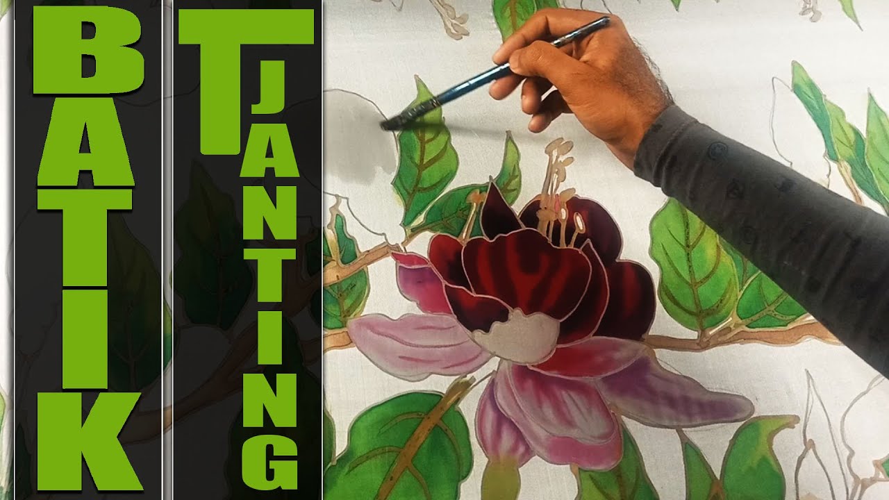 Fuchsia Flowers | Outlining with Tjanting Tool & Silk Painting Tutorial