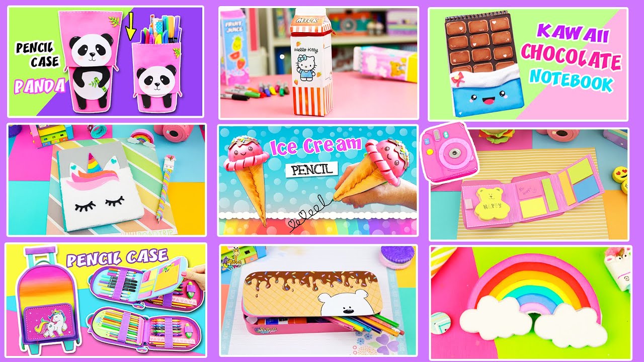 9 DIY CUTE School SUPPLIES - The most beautiful School Supplies - Back to School | aPasos Crafts DIY