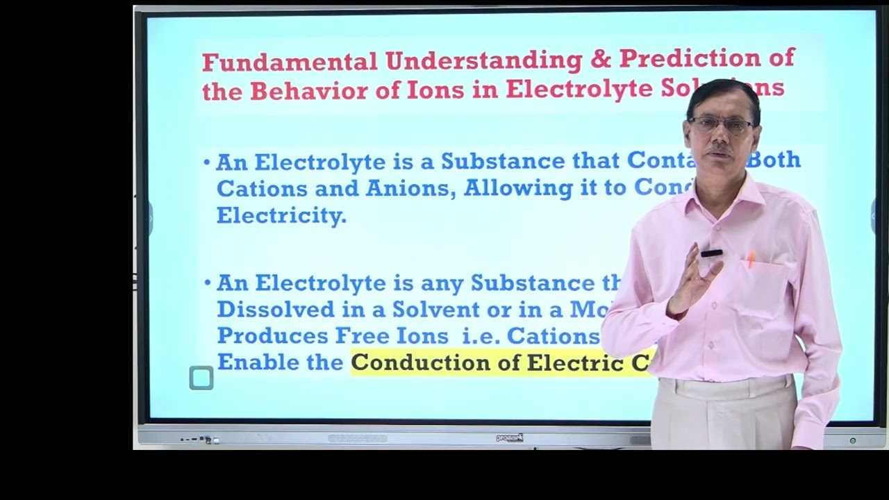 Kohlrausch Law for B.Sc./ B.Ed. Student by Prof. Kallol K. Ghosh