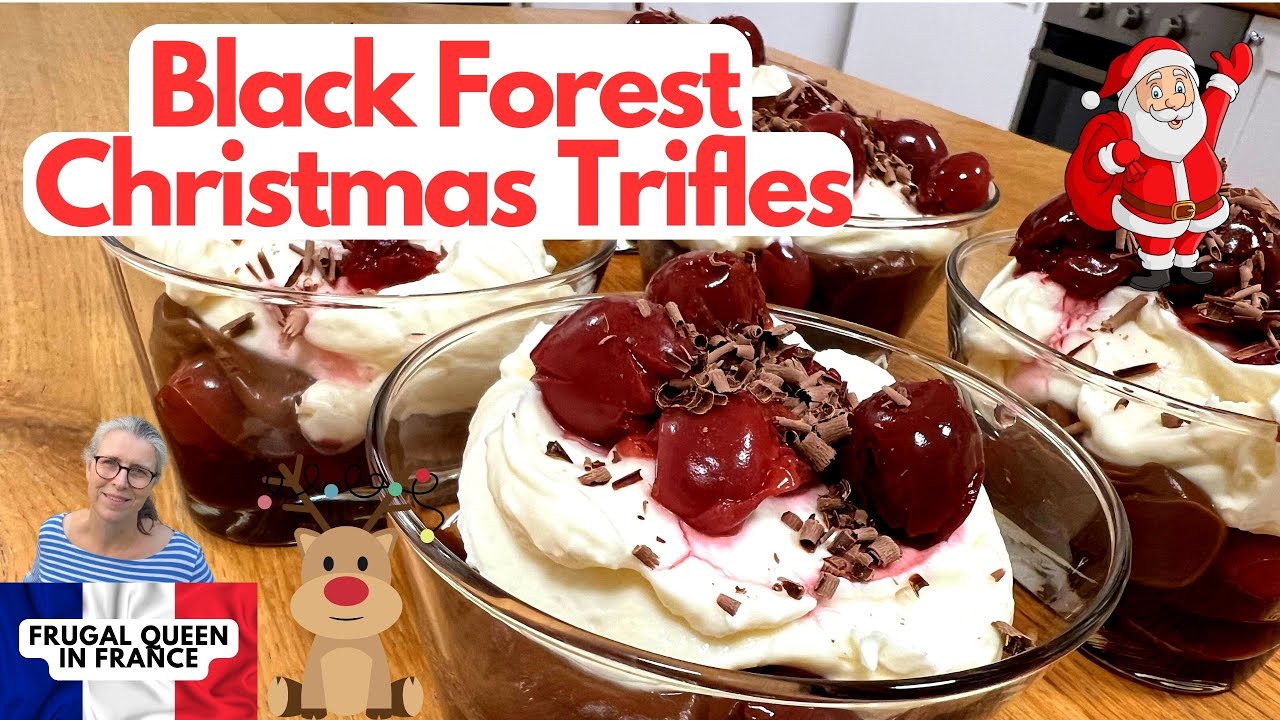 Black Forest Christmas Trifles #frugalliving #blackforest #christmas #trifle #gorgeous