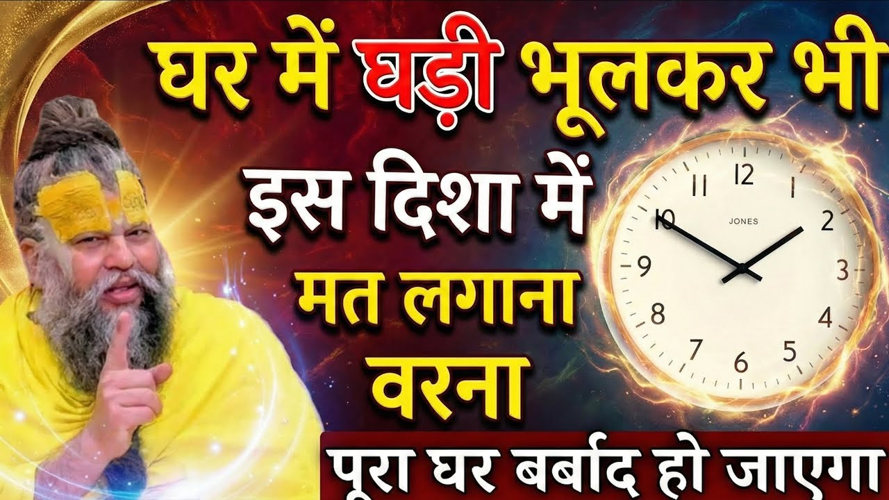 घर में घड़ी भूलकर भी इस दिशा मत लगाना, वरना पूरा घर बर्बाद हो जाएगा/#premanandjimaharaj​ 