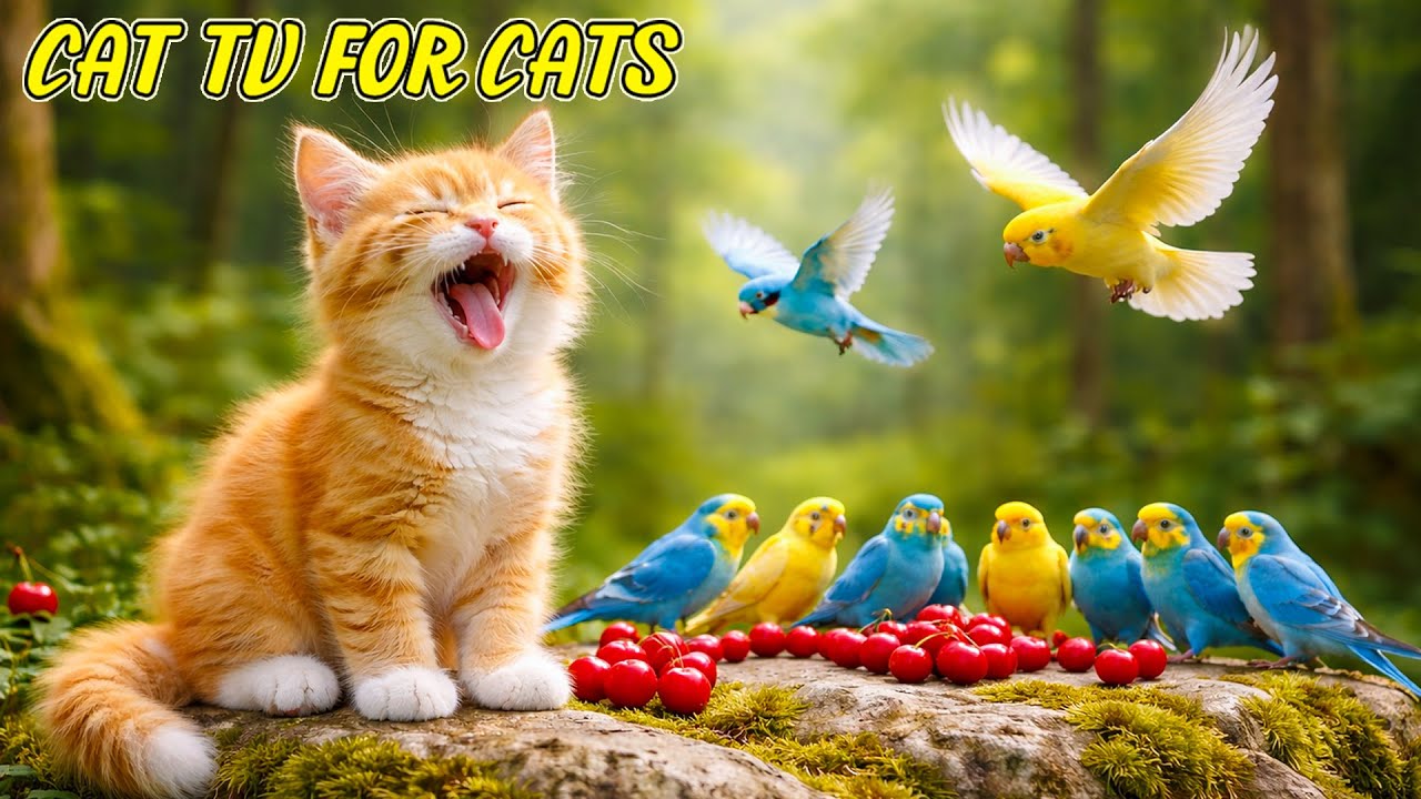 Cat TV for Cats to Watch 🐦🍒 Chill Forest Birds That Instantly Calm Cats | 4K HDR