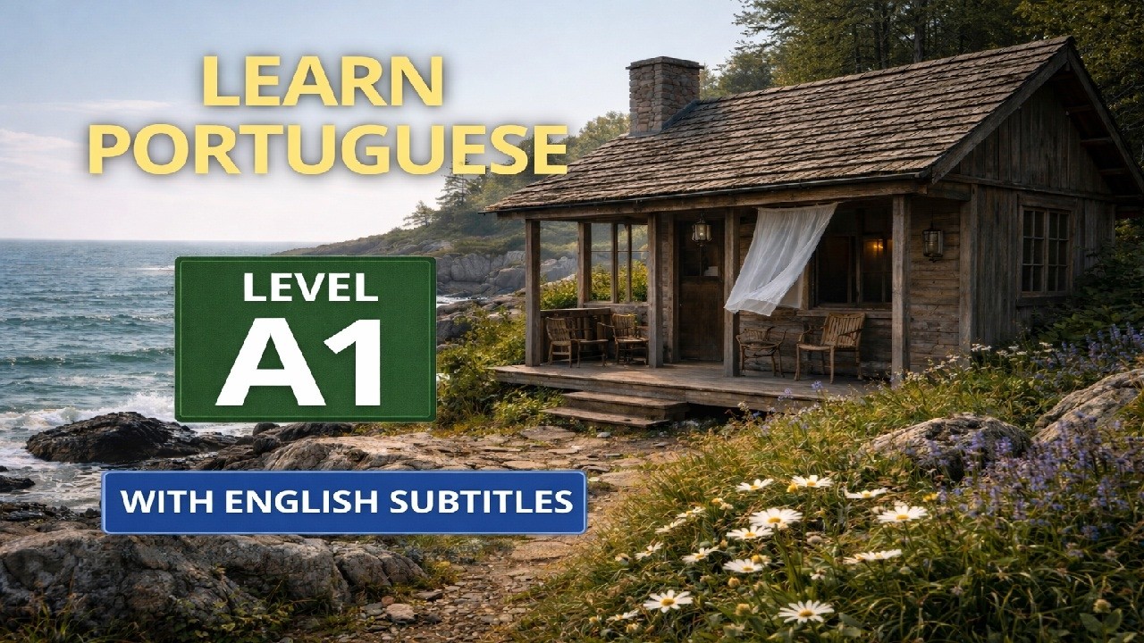 Learn Portuguese A1 – Easy Beginner Story | Slow & Clear | With English Subtitles