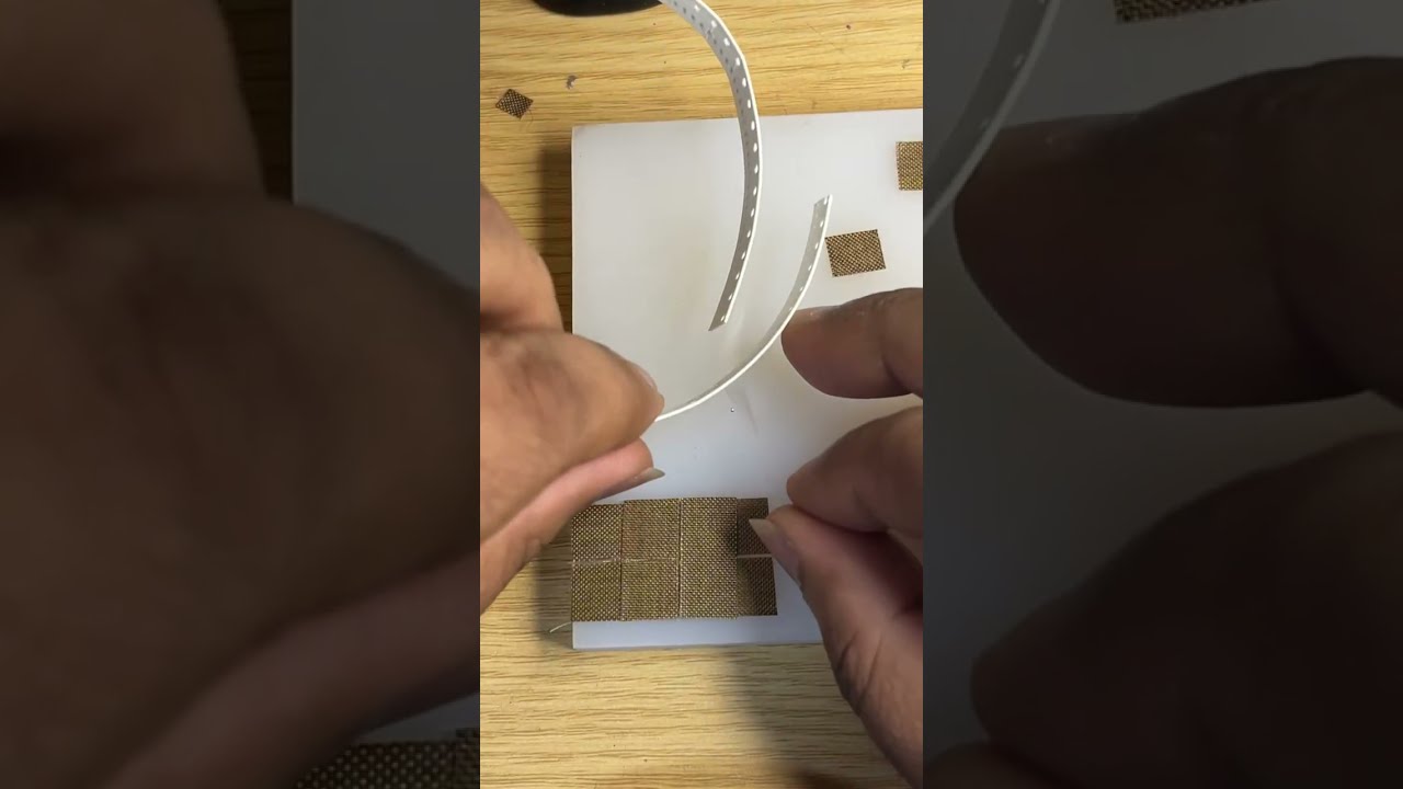 Interconnection or Soldering of 0402 SMD NTC thermistor within Stretchable hybrid electronic yarn