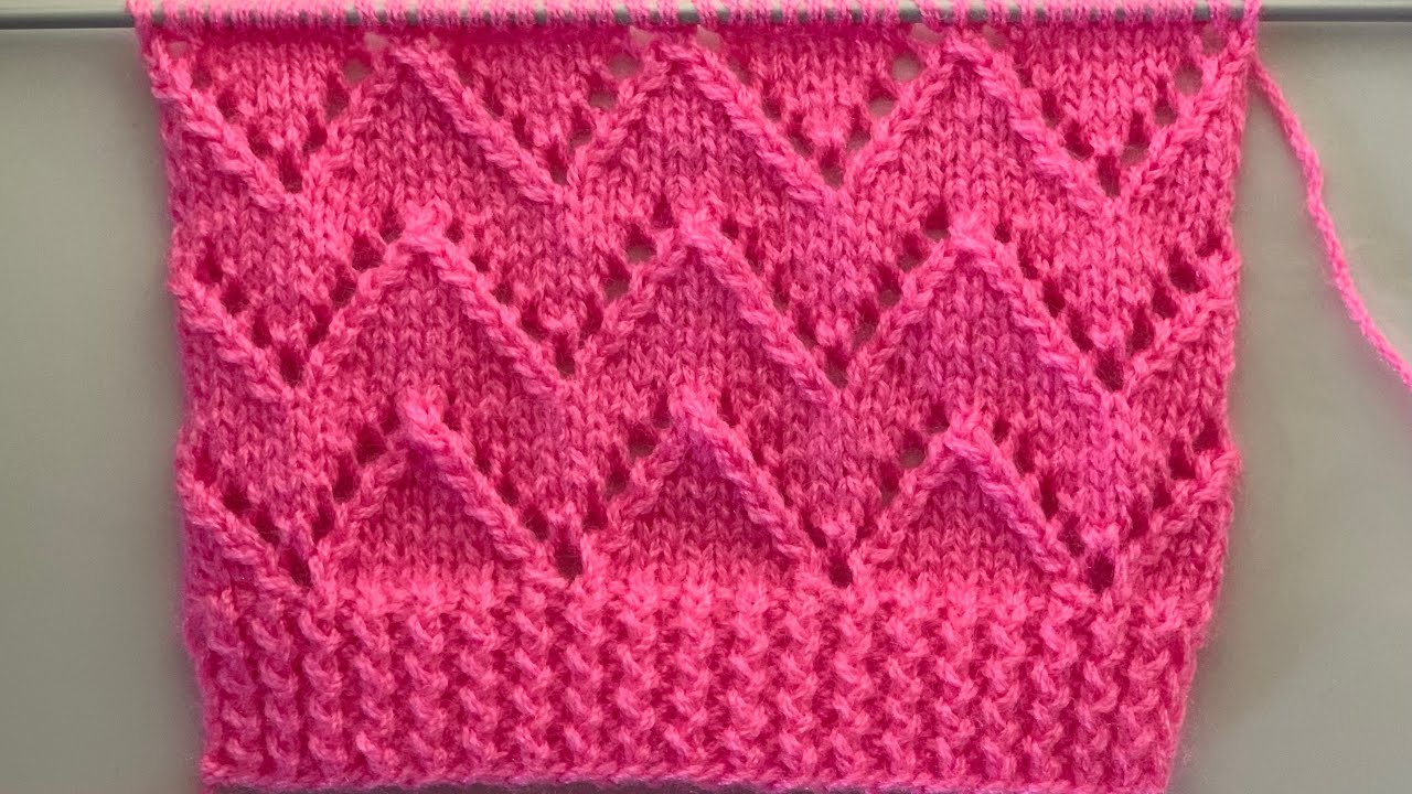 Easy Lace Knitting Stitch Pattern For Cardigan