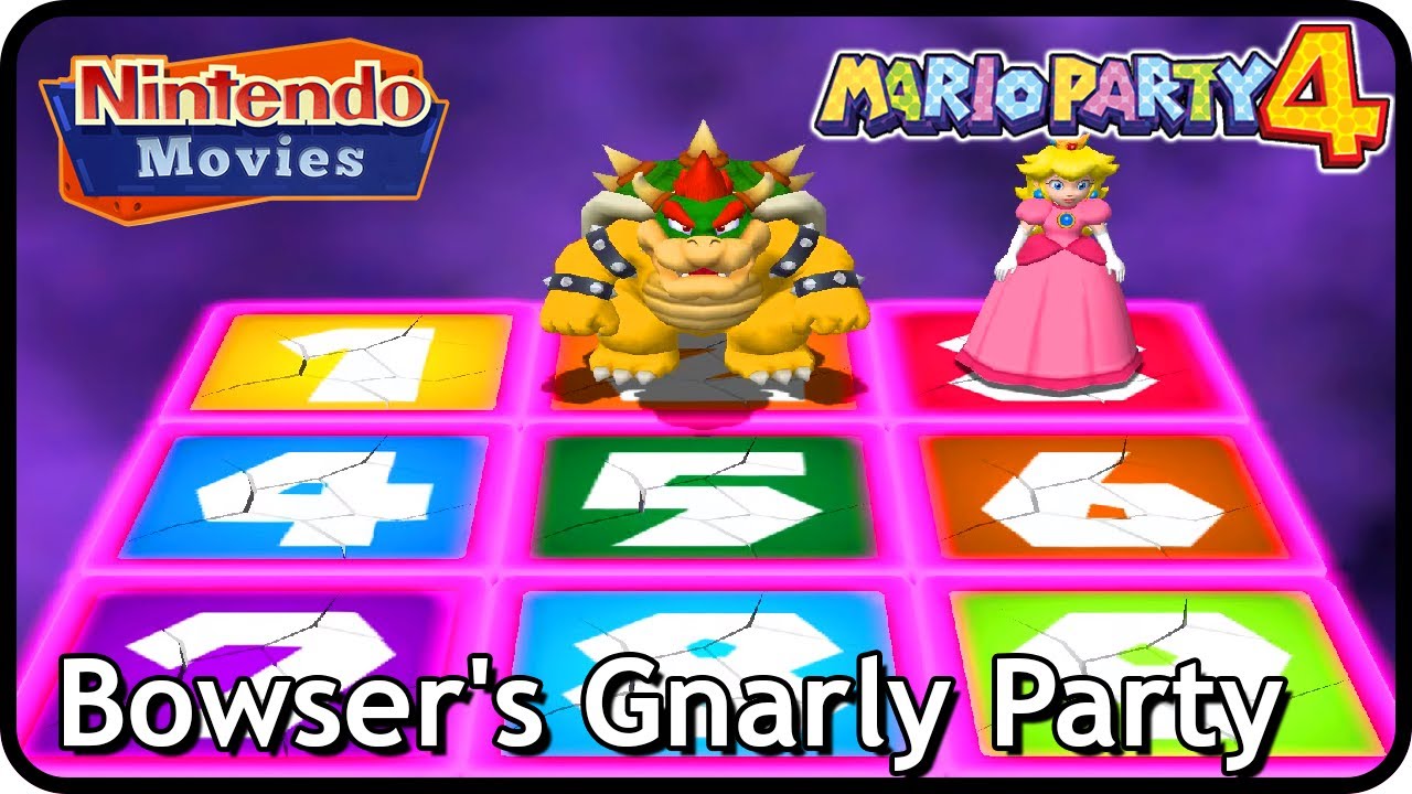 Mario Party 4 - Bowser's Gnarly Party (3 Players, 50 Turns, Mario vs Yoshi vs Peach vs Luigi)