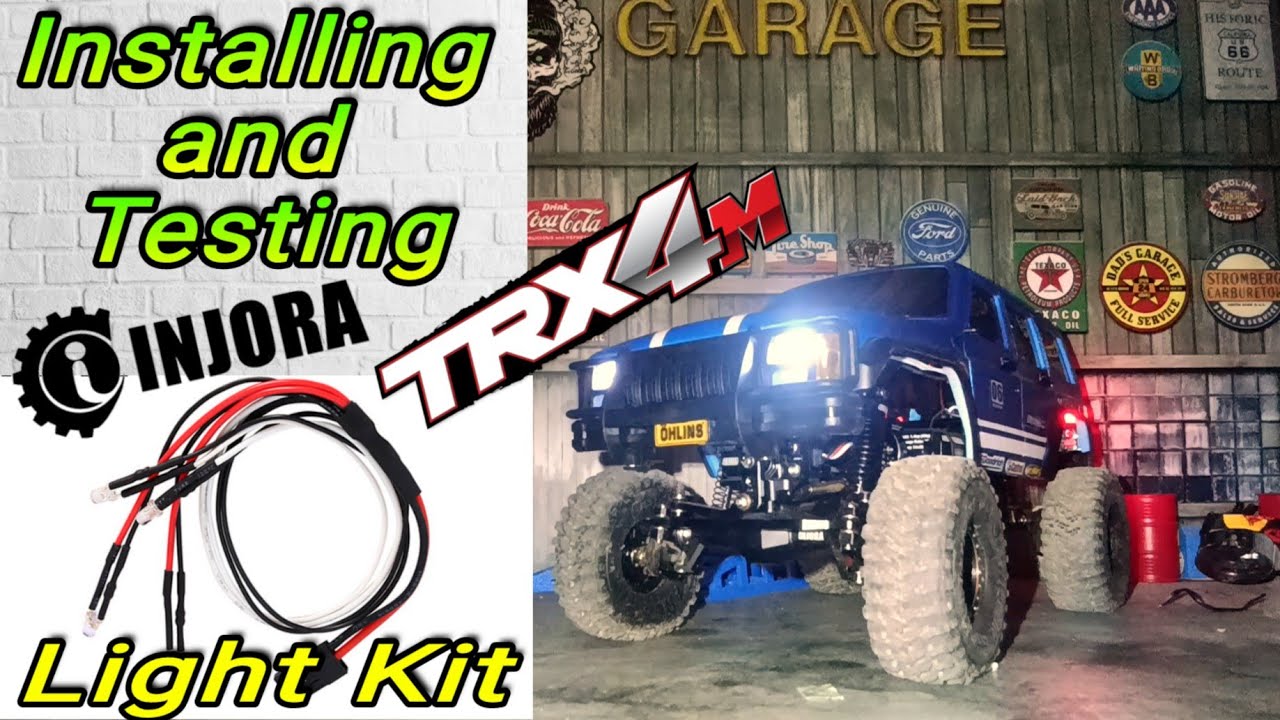 Injora Traxxas Trx4m light kit ￼ installation and evening crawl #injora #traxxastrx4m ￼