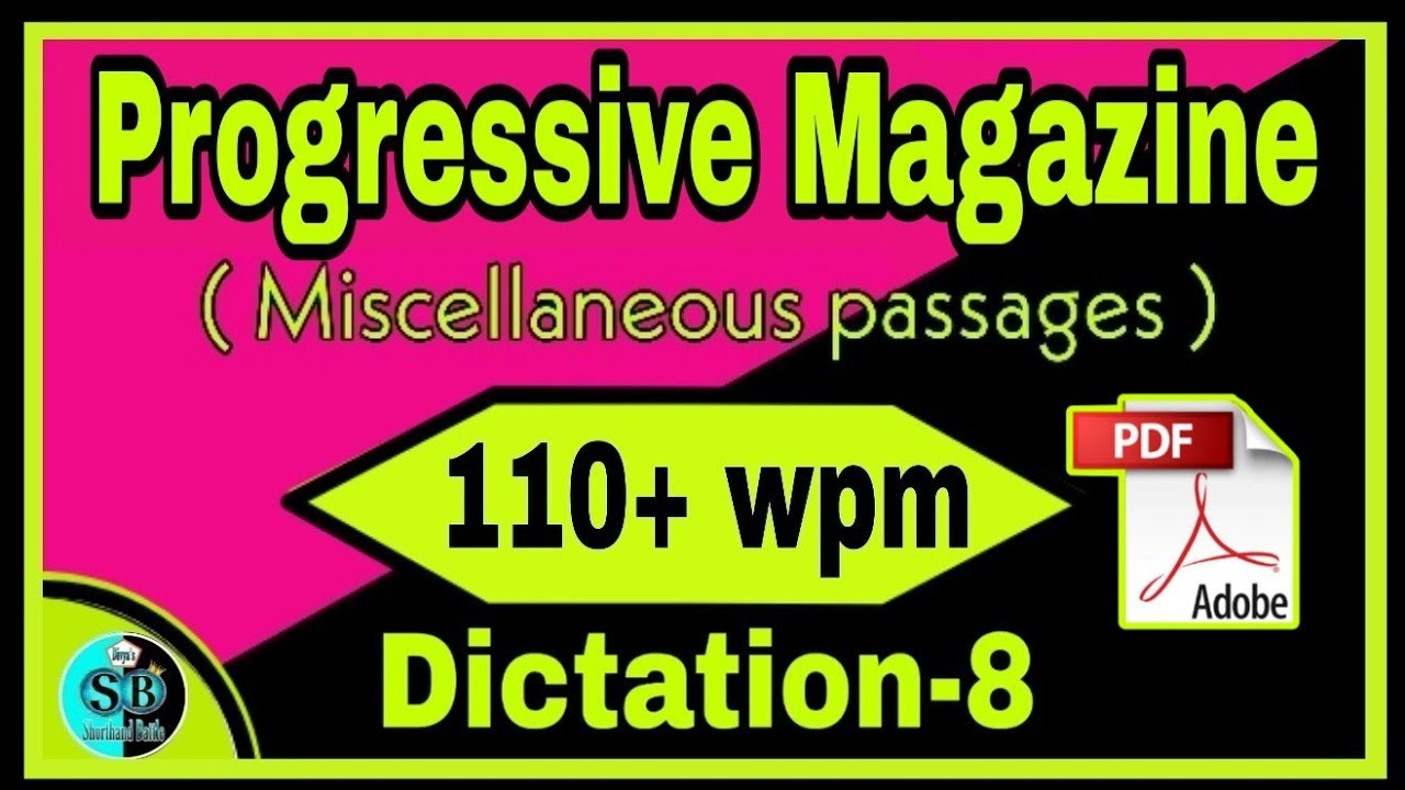 Диктовка Progressive Magazine 110 слов в минуту ll Progressive Magazine 110 слов в минуту l Дикто...