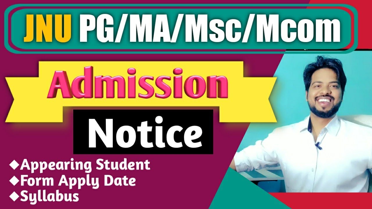 JNU PG ADMISSION 2019 | MA Msc|MTech|Bsc
