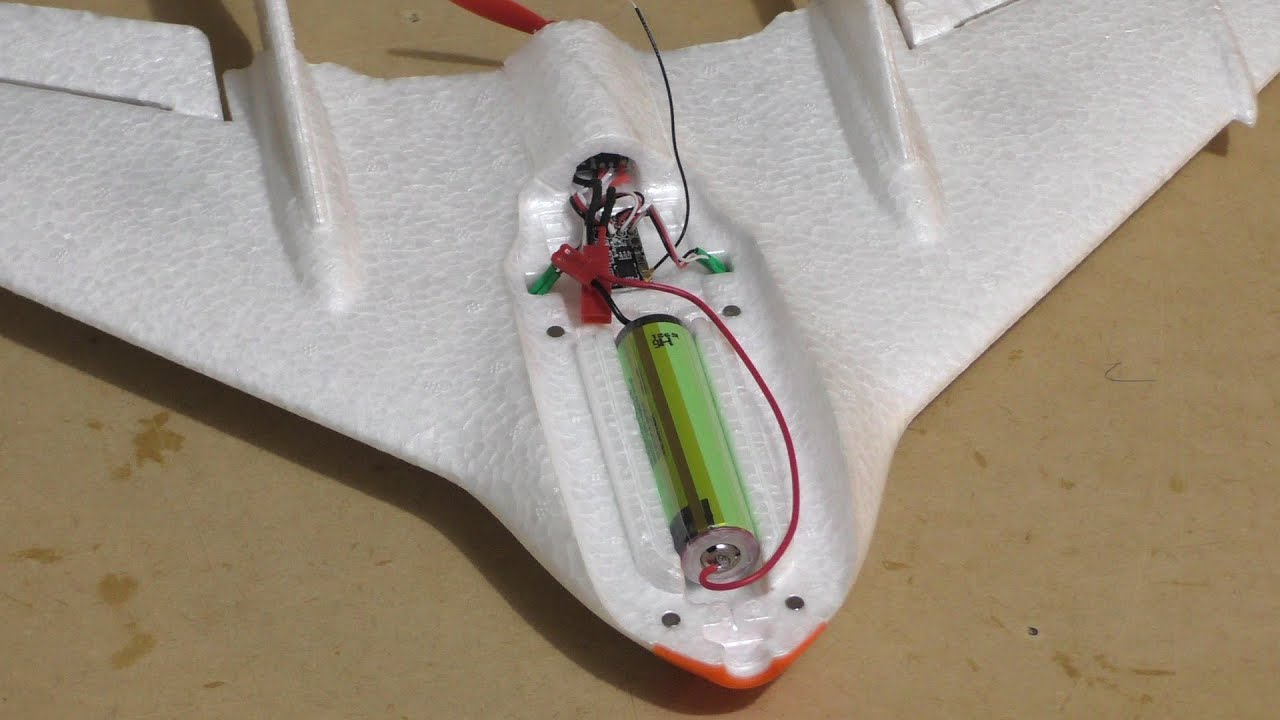 Tinywing 1S setup second trial (18650 Li-ion)