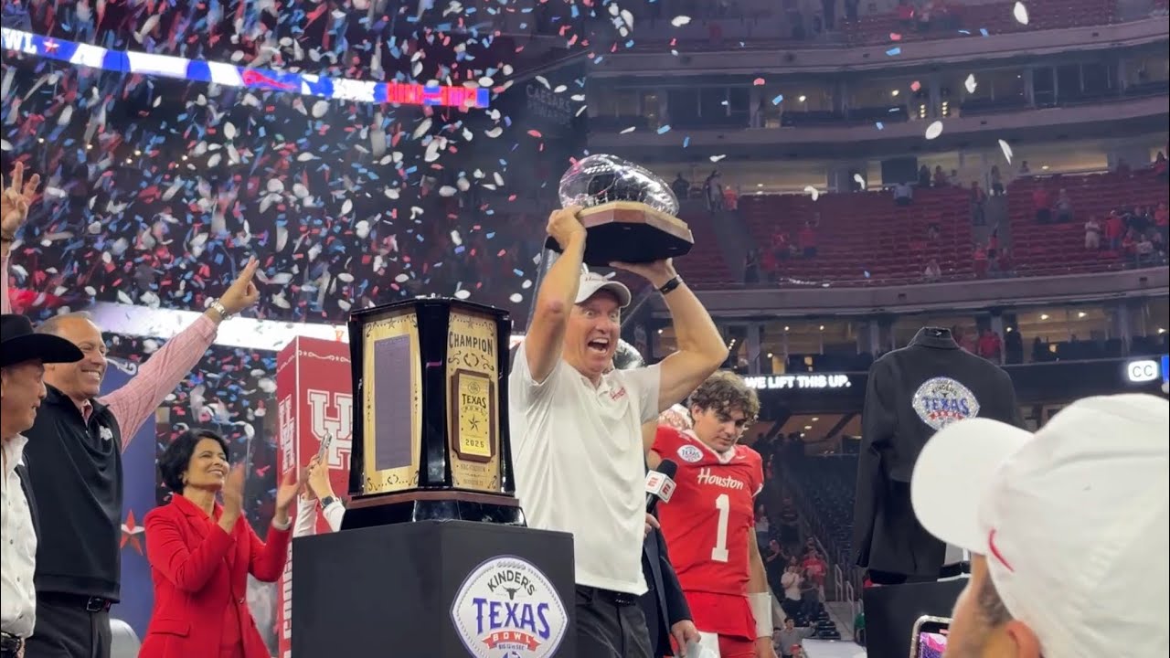 Houston Cougars Football 2025 Texas Bowl victory celebration!