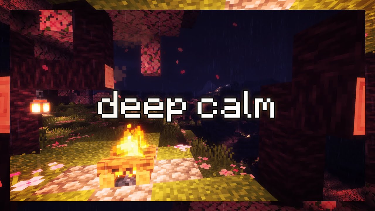 Keep Calm 🌙 Cozy Minecraft ASMR for Sleep (Rain & Campfire)