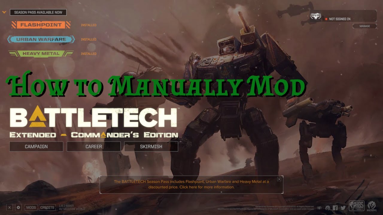 How To Manually Mod Your BattleTech Game - 2021 Version