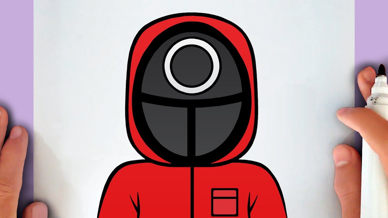 HOW TO DRAW SQUID GAME WORKER GUARD