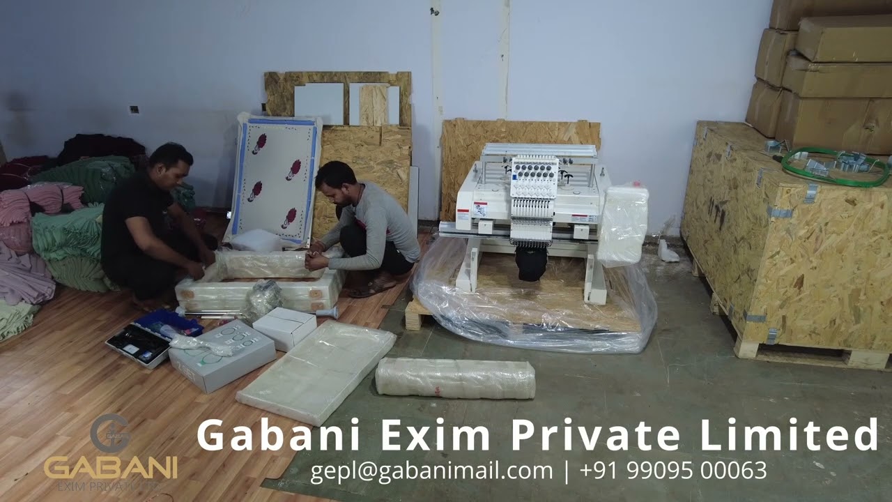 How to Install Gabani Magic Single Head Embroidery machine,12 color Single Head Computerized Embroid