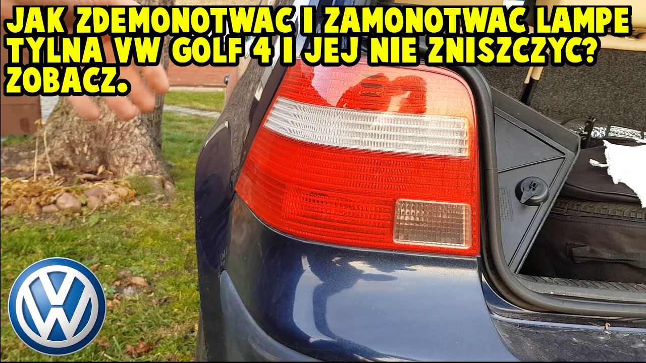 Demontaż tylnych świateł VW Golf 4/IV/ Rear lamp removal