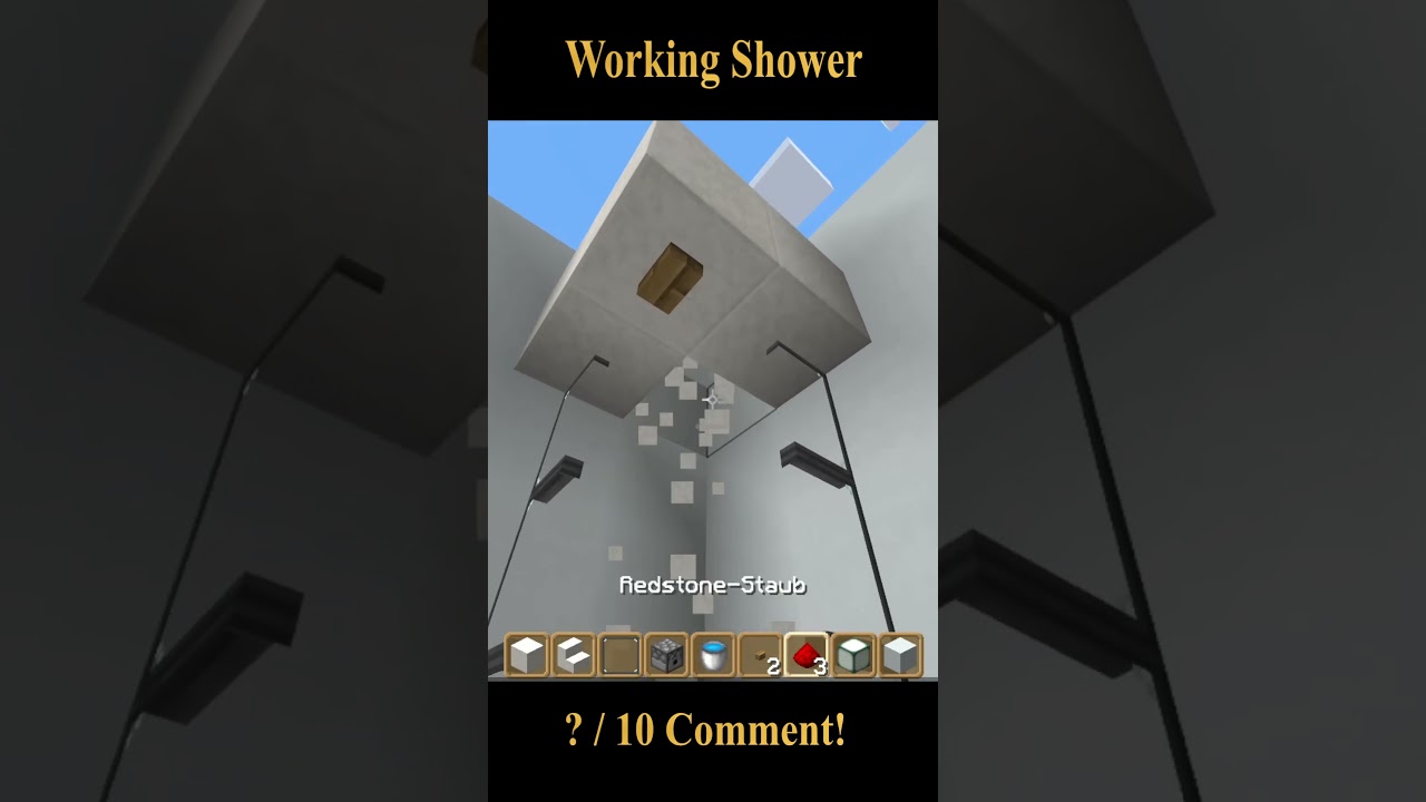Minecraft Working Shower #buildhacks #minecraft #minecraftshorts #building #buildtutorial