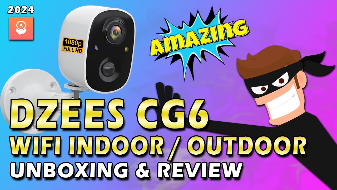 DZEES CG6 WIFI INDOOR & OUTDOOR SECURITY CAMERA / UNBOXING & REVIEW / 4K
