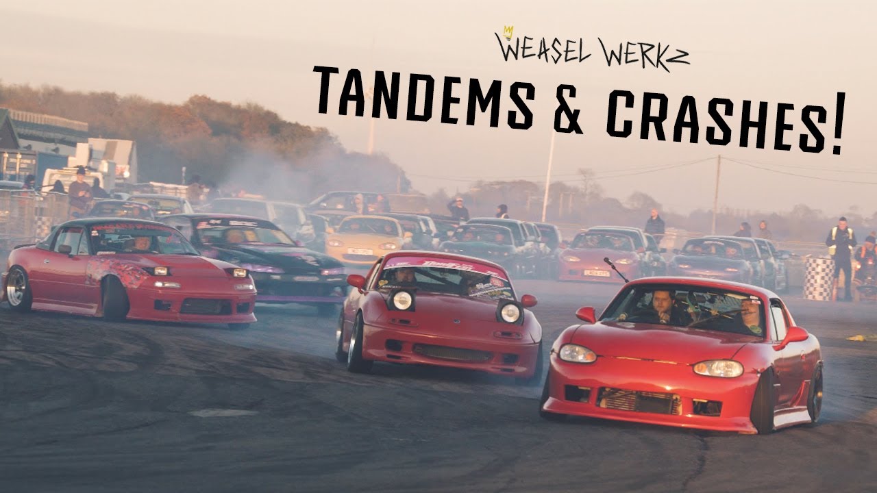 UK Drifting - Tandem & Crashes! | Santa Pod DWYB