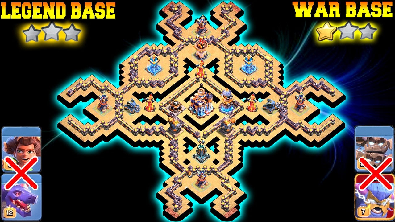 ONLY 1 STAR TH18 LEGEND BASE & WAR BASE LINK| TH18 NEW WAR BASE LINK - CLASH OF CLANS TH18 BASE LINK