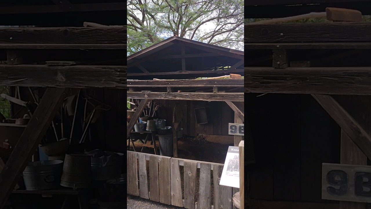 Coffee processing shed at Kona Historic Society Kona Coffee Living History. #travel #hawaii #coffee