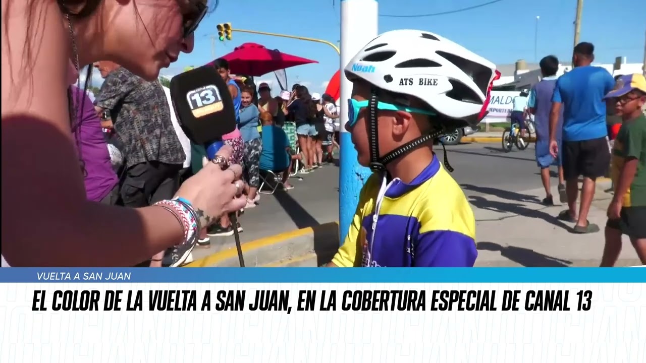 El color y la pasión del público en la Vuelta a San Juan, en la cobertura de Canal 13