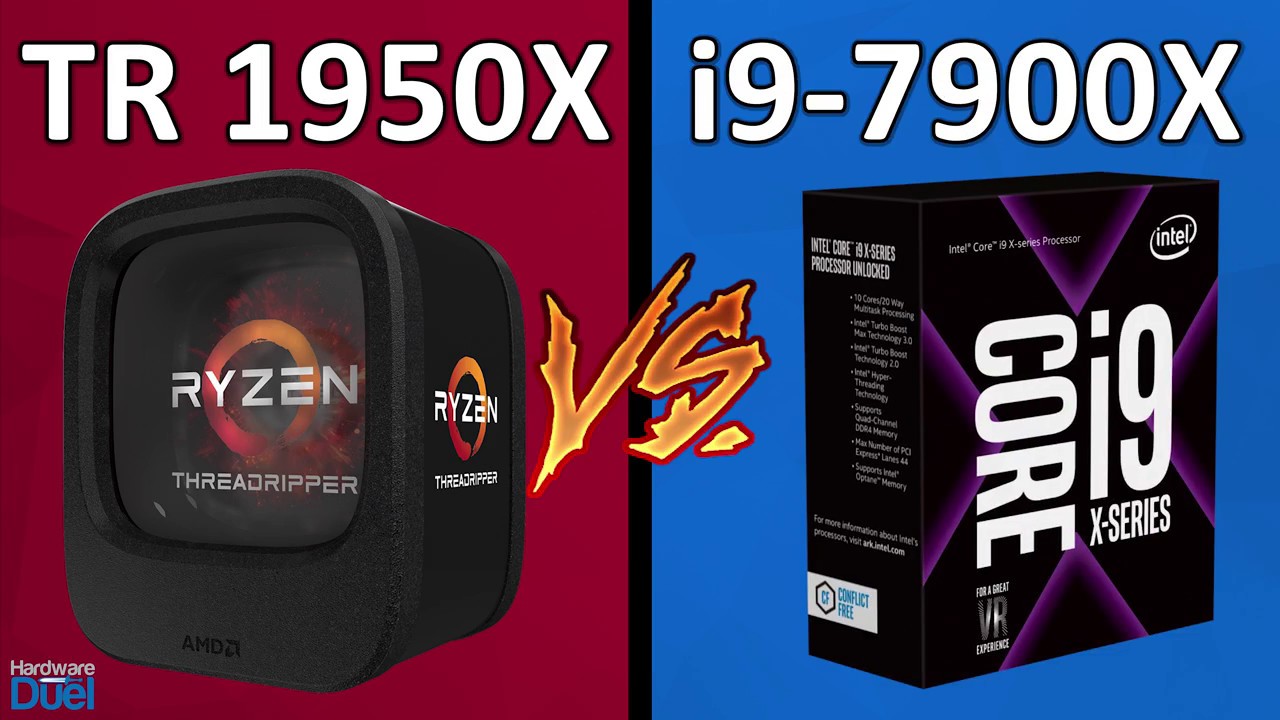 Threadripper 1950X vs i9-7900X - Benchmark Comparison