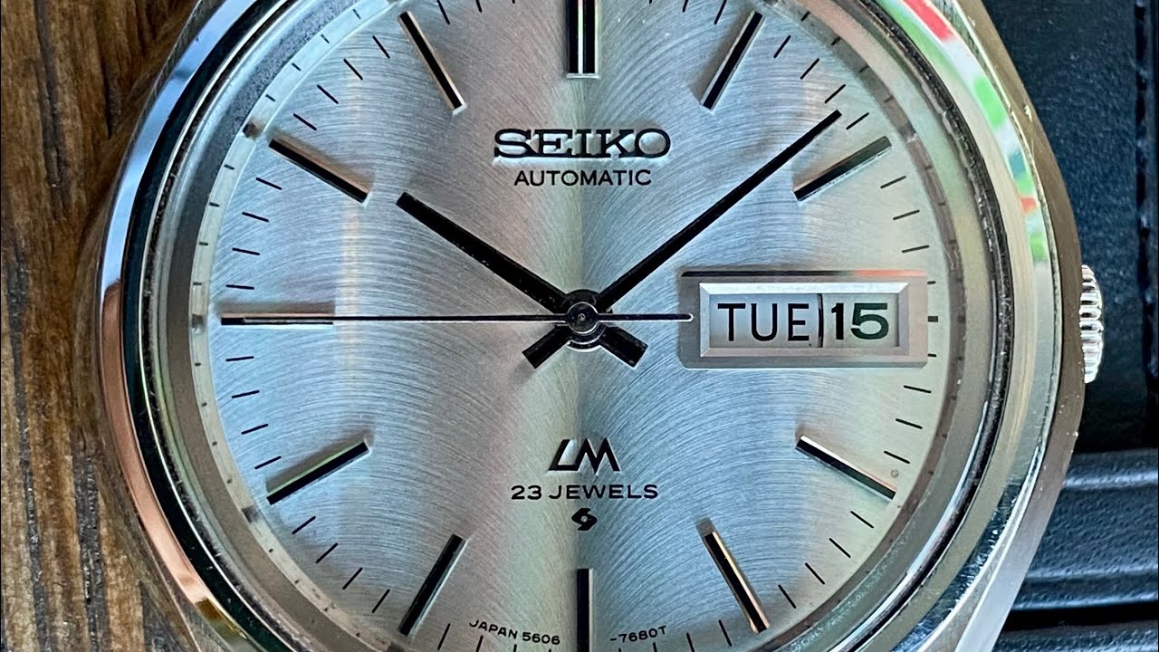 Винтажные часы Seiko LM LordMatic 5606-7071 Unique Sunburst с сапфировым стеклом, апрель 1973 год...