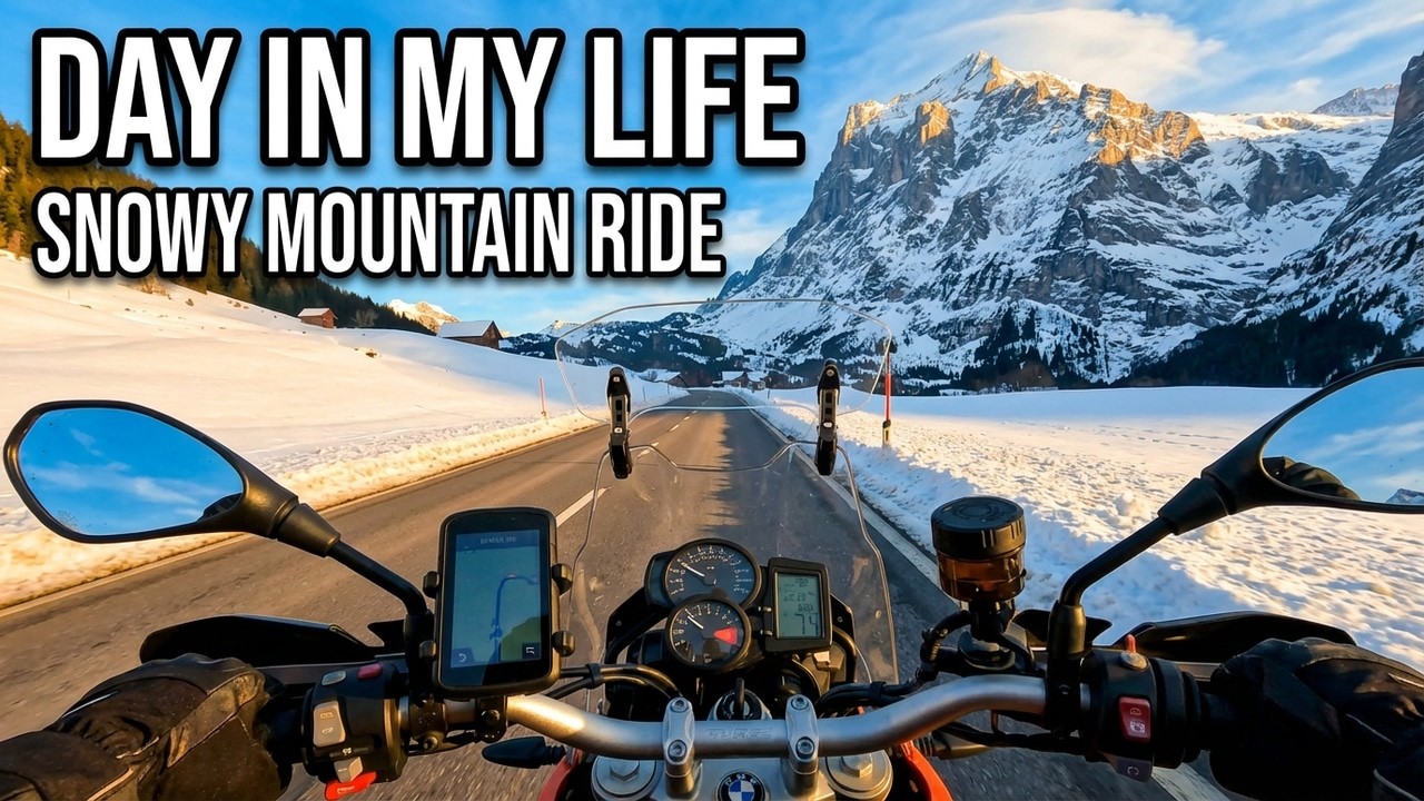 Snowy Mountain Passes on Motorcycle | POV Ride BMW F 800 GS