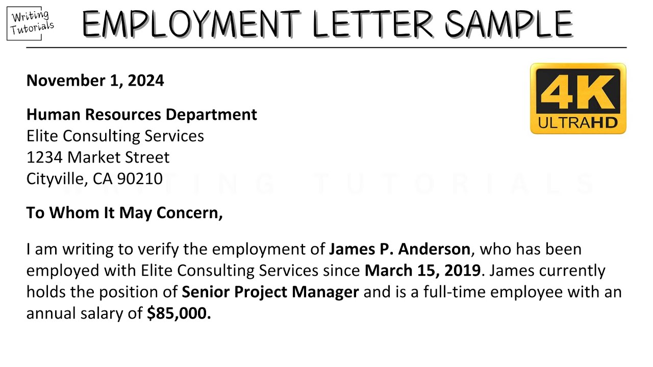 How To Write Employment Letter with Sample and Explanation | Writing Tutorials