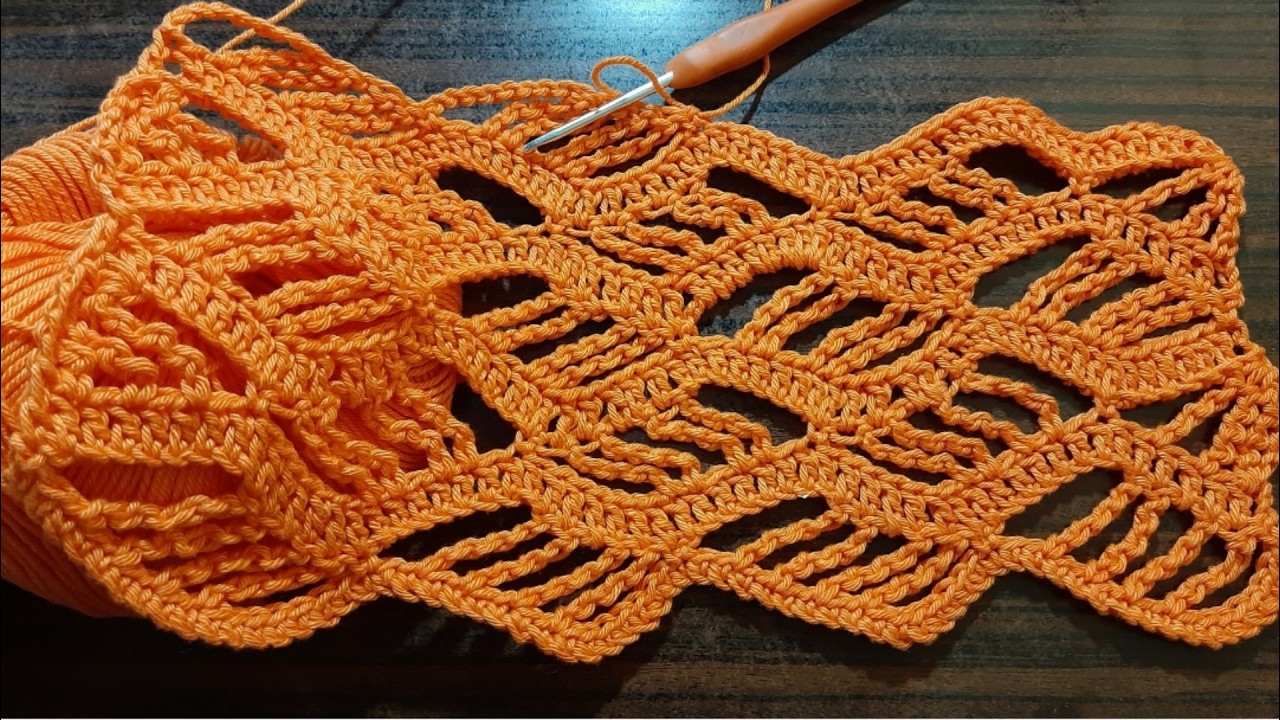 💚Puntada ondulada a crochet o ganchillo paso a paso
