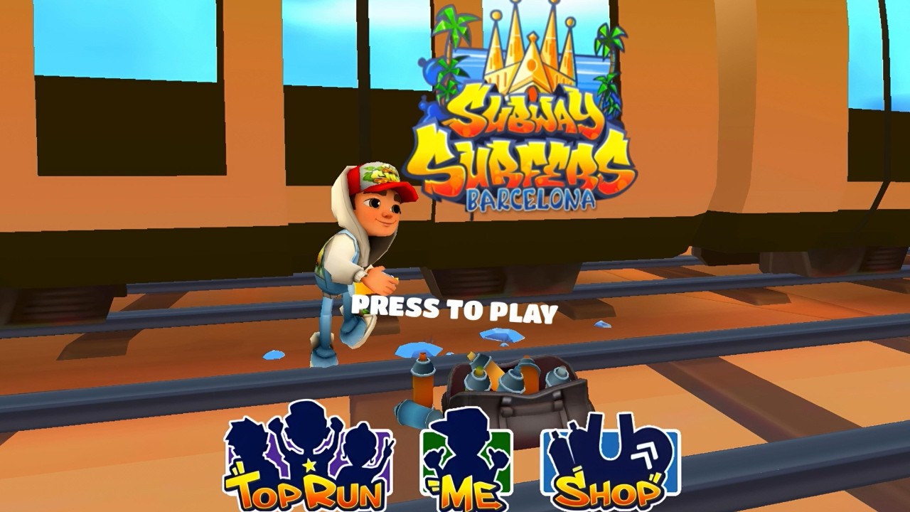 Old Subway surfer World Tour  ( Barcelona) - Gameplay (PC HD) [2k60FPS ]