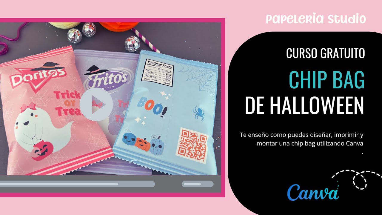 Curso Gratis - Chip Bag de Halloween